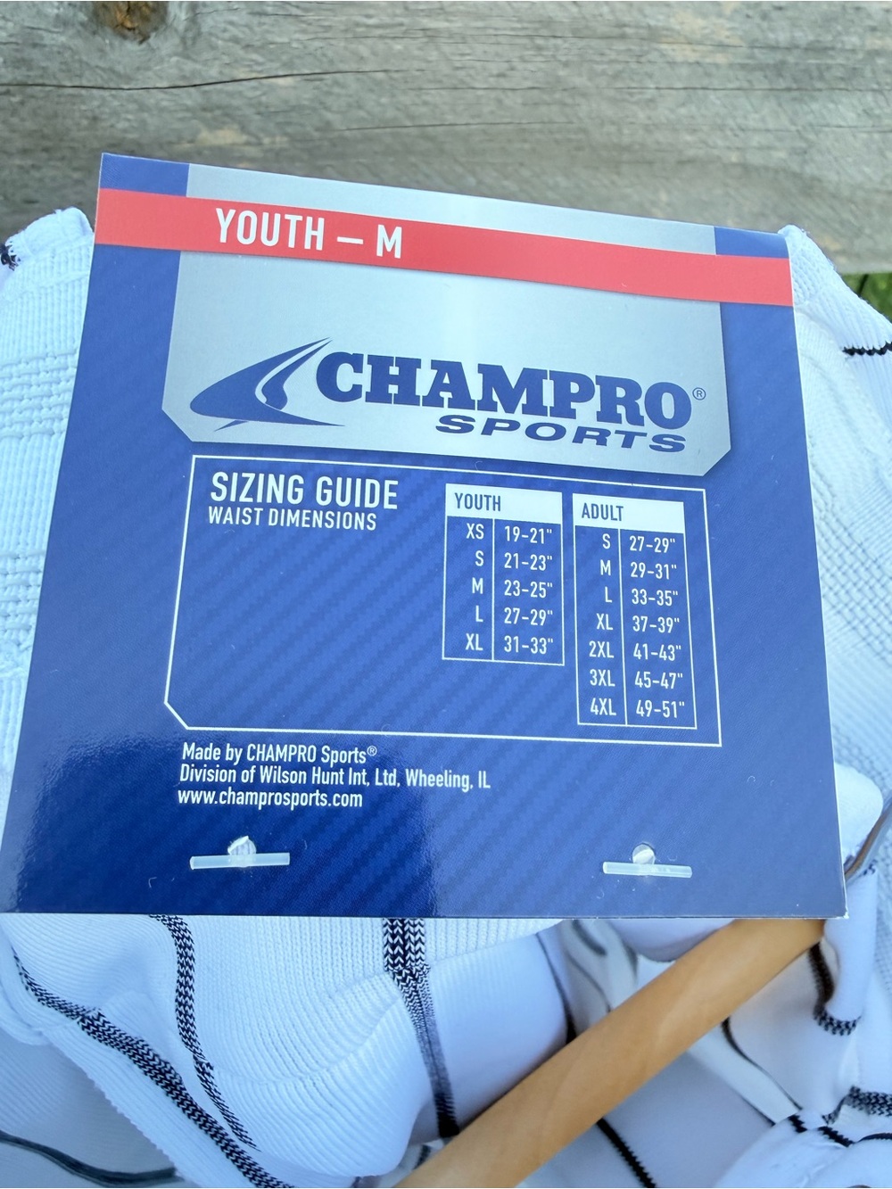 Champro Sports Youth M White Kids Baseball Pants